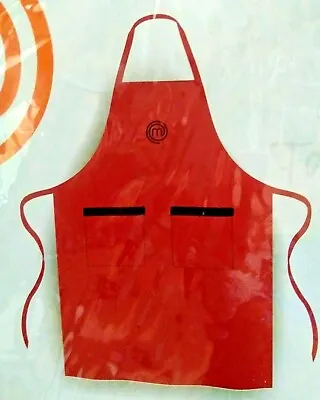 MasterChef The TV Series 2-Pockets Red Grill Apron BBQ Chef Cook Kitchen * NEW * • $20