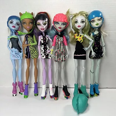 6 Monster High Operetta Ghoulia Lagoona Clawdeen Frankie Abbey Skultimate Roller • $175