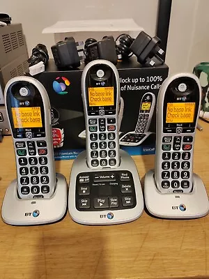 BT BT4600 Big Button Trio Cordless Landline Phone Answer Machine  Blocker Boxed. • £45