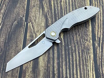 Sixleaf Folding Knife CPM 20CV Blade Tc4 Titanium Handle Outdoor Tool EDC SL-29A • $47