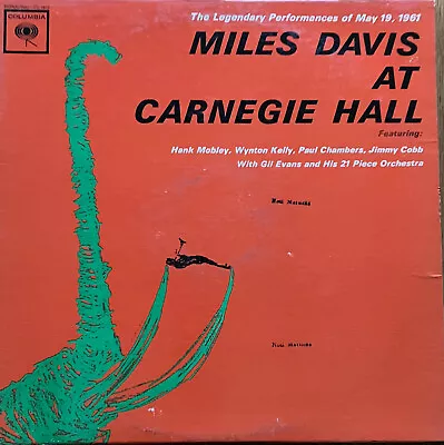 Miles Davis-Miles Davis At Carnegie Hall (LP Album Mono) CL-1812 • $5.50