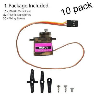 10Pcs Metal Gear High Speed 9g Micro Servo Digital MG90S Car RC Helicopter Plane • $22.95