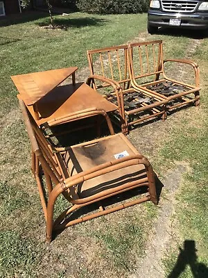 Mid Century  1950's Heywood Wakefield Bamboo Set Furniture • $270