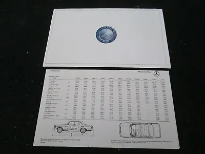 1979 Mercedes 240 240D 280E 280CE 280SE 300SD 450SEL 6.9 450SL 450SLC Brochure • $22.98