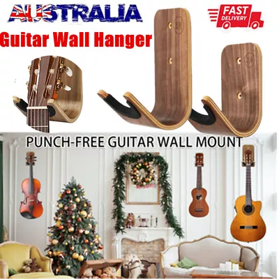$25.69 • Buy Plywood Guitar Wall Mount Hook Hanger For Guitar & Ukulele With Pick Slot On Top
