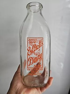 Elliot's Dairy Milk Bottle Parkersburg Wva • $25