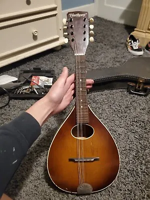 Vintage Harmony A Style Mandolin For Repair / Parts With Carrying Case • $69