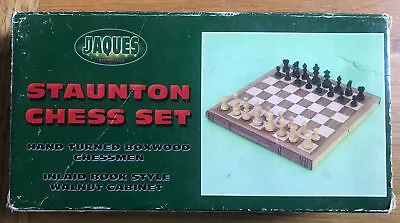 Jaques Games London Staunton Chess Set Complete Walnut Boxwood • £39.99