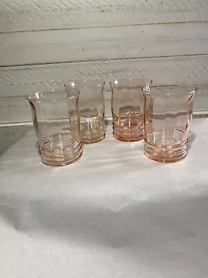 Macbeth Evans Pink Depression Glass Juice Tumblers Set Of 4  • $22