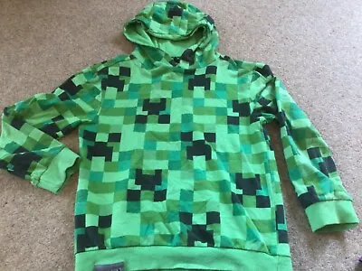 Boys Green Black Minecraft Hoody . 9-10 Years • £6.50