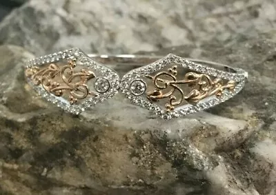 £4000 • Buy Official Welsh Clogau White & Rose Gold 18ct Gold Debutante Bangle £7,000 Off!