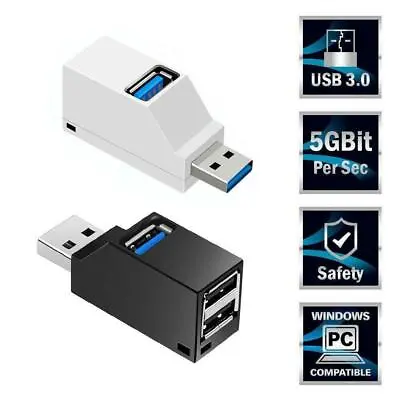 $3.26 • Buy USB Multi Port Adapter High Speed 3.0 Hub Multiple Laptop OTG For PC O2F7