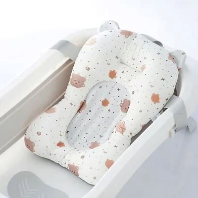 Cute Newborn Bath Seat Baby Bath Cushion  Infant Bathtub Pad Shower Support Mat • £10.96