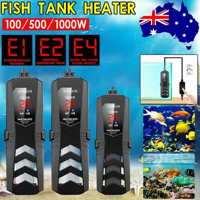  SUNSUN PTC Aquarium Submersible  Heater Fish Tank Auto Thermostat 100W-1000W AU • $45.99