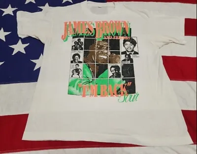 VTG JAMES BROWN IM BACK TOUR 80s  SINGLE STITCH CONCERT RARE • $275