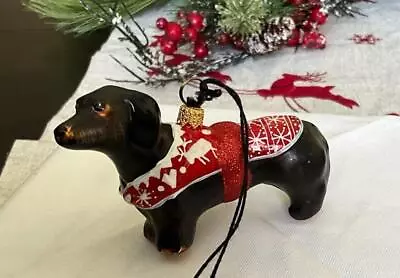 Glass Christmas Ornament Dachshund • $24