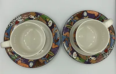 Vitromaster Metropolitan Cup And Saucer 1991 Set Of 2 Stoneware • $13.80