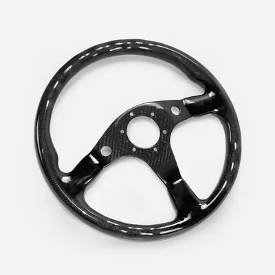 Carbon Fiber 340mm Diamete 6 Bolts 70mm PCD S Type Flat Universal Steering Wheel • $203.62