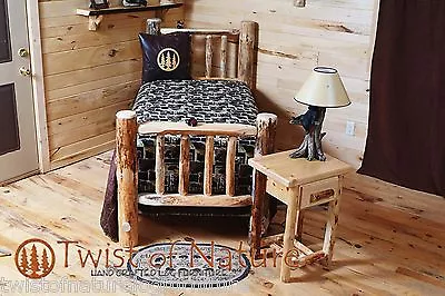 LAKESIDE EDITION RUSTIC LOG BED   -USA Handcrafted - ON SALE NOW!!  FREE SHIP! • $629