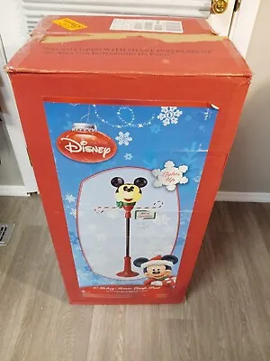 Disney Mickey Mouse 6’ Light Up Christmas Lamp Post In Box Rare EUC • $650