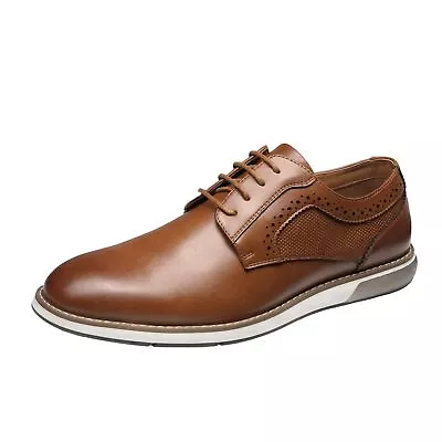 Men's Plain Toe Oxford Casual Shoes Business Formal Derby Dress Sneakers US Size • $32.99