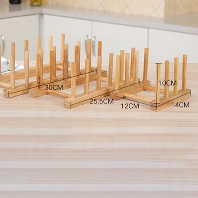 £8.11 • Buy Easy To Clean Wooden Plate Rack Cup Holder Drain Rack For Convenient Storage