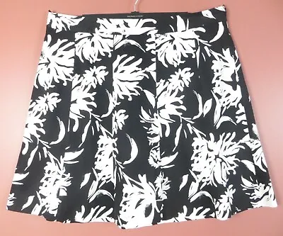 SK16775- LANE BRYANT Women's Cotton Paneled A-Line Flare Skirt Black White 22 • $16.91