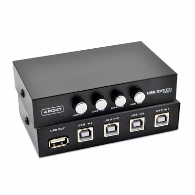 4 Port USB2.0 Manual Sharing Switch Box Printer Hub For 4 PC Keybard Scanner Cam • $16.99