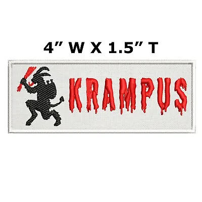 Christmas Patch KRAMPUS Myth Embroidered Iron-on Applique Horror Legend Folklore • $4.87