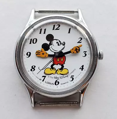 Mickey Mouse Wrist Watch Silver Very Lightly Used W/o Wrist Strap • $13.50