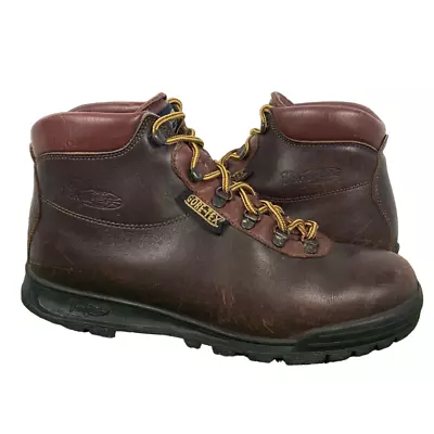 VTG Vasque Gore-tex Sundowner Skywalk Mens Brown Leather Hiking Boots Size 10 • $99.99