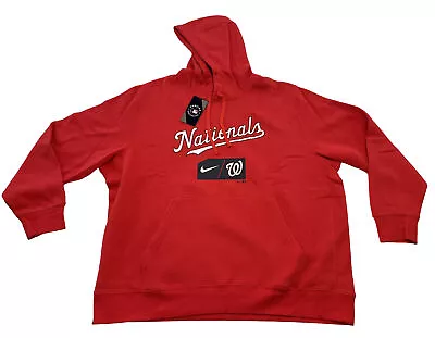 Nike Washington Nationals Hoodie Men’s 3XL  Baseball Pullover Red NEW NWT  ⚾️⚾️ • $42.95