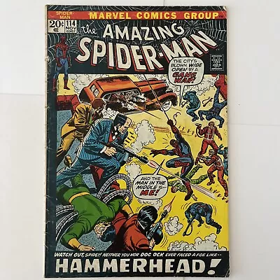 Amazing Spiderman #114 2nd Appearance Of Hammerhead (1972) Marvel - LOW GRADE • £7.71