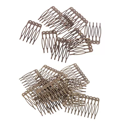 20pcs Metal   Clip For DIY Jewelry Finding Crafts Blank Hair Comb • £7.52