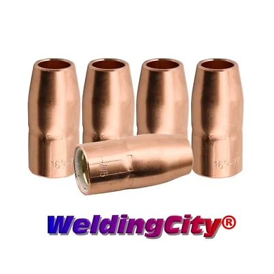 WeldingCity® 5-pk MIG Welding Gun Nozzle 169715 1/2  For Miller M-10/M-15 Hobart • $19.39