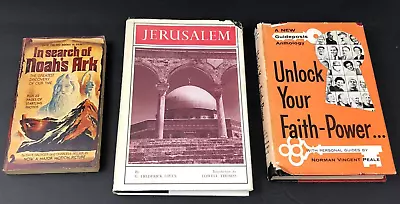 Lot Of 3 Religious Books - In Search Of Noah’s Ark Unlock Your Faith Jerusalem • $6.95