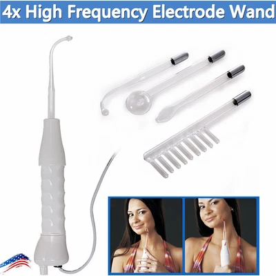 $31 • Buy 4x High Frequency Electrode Wand Violet Ray Facial Skin Care Blood Circulation