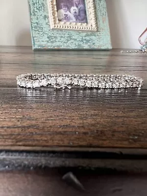 14 Carat White Gold Tennis Bracelet Total Weight In Diamonds 5 Carat’s • $3600