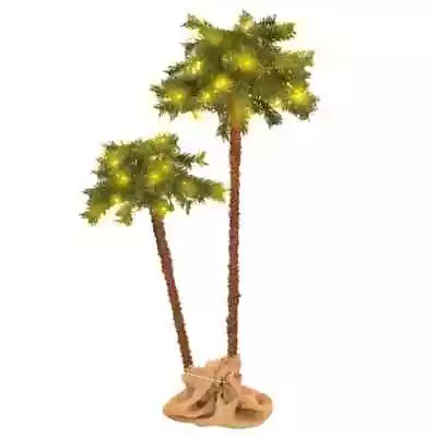 Artificial Double  Tree With LEDs 125 &210  G8Y0 • $181.21