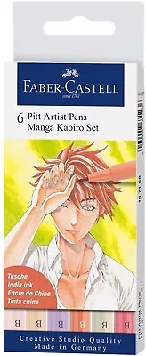 Faber Castell Pen Manga Pitt Artist Shônen Kaoiro B Set 6 Pcs 167168 • £32.89