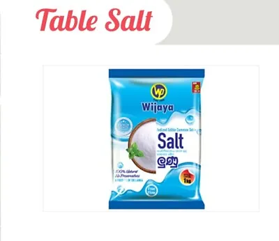 Wijaya 1Kg  Table Salt  100% Pure Sri Lankan  Premium Quality • £26.53