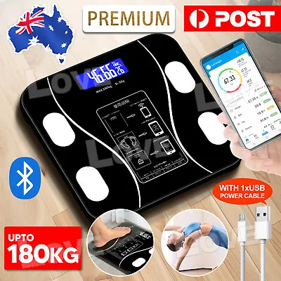 Bluetooth Body Fat Scale BMI Scales Smart Wireless Digital Bathroom Weight Scale • $18.95