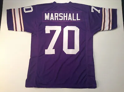 UNSIGNED CUSTOM Sewn Stitched Jim Marshall Purple Jersey - M L XL 2XL 3XL • $35.99