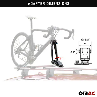 Roof Bicycle Rack Bike Carrier Alu Upright With Optional 05x4 Inch Fork Kit • $229.90