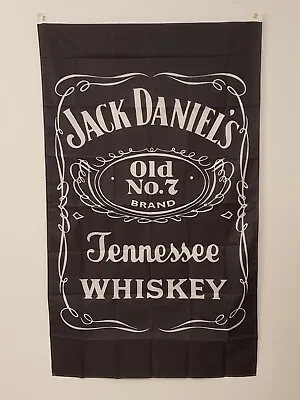 QUALITY JACK DANIELS Flag 150 X 90cm Banner For The Man Cave Tool Shed JD Logo • $37.99