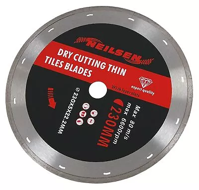 9  230Mm Diamond Thin Cutting Disc Blade Tile Procelian Granite Marble Glass • £16.49