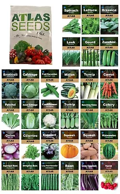 Atlas Vegetable Seeds Survival Garden Kit - Over 50000 Seeds 29 Varieties • $19.99