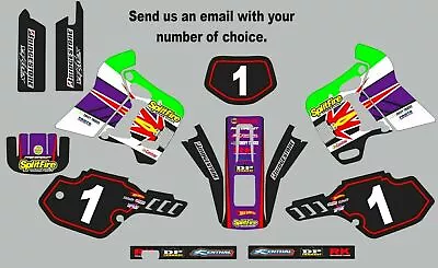 Graphic Kit For 1991-1994 Kawasaki KDX200 KDX 200 SPLITFIRE Decals Logo Sticker • $95