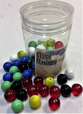 60 Opaque Solid Glass Marbles 16mm 5/8  Replacement For Chinese Checkers Free Sh • $12.95