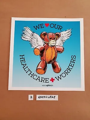 Derek Hess Medi-Teddy Poster Print MINT Healthcare Workers 2020 • $24.95